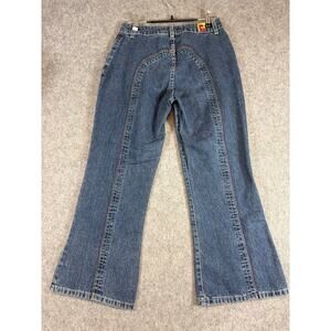 VINTAGE JNCO Jeans Womens Blue Denim Flare Streetwear Y2K Bratz Junior Size 5